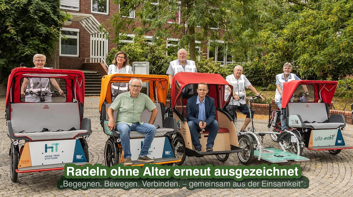 Bild zu: Radeln ohne Alter erhält erneut Anerkennung